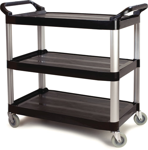 Sysco Brand CART BUS 3-SHELF BLACK 36X18