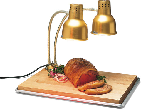 Carlisle LAMP HEAT FLEXIGLOW™ DUAL ARM W/ BOARD & PAN GOLD 24