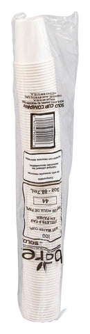 Bare® by Solo® CUP WATER ECO-FORWARD® TREATED PAPER WHITE 3 OZ