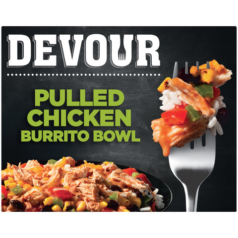Devour Pulled Chicken Burrito Bowl, 12 Ounce -- 8 per case.