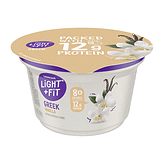 Light and Fit Greek Vanilla Nonfat Yogurt, 5.3 Ounce -- 12 per case.