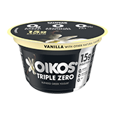 Oikos Triple Zero Vanilla Yogurt, 5.3 Ounce -- 12 per case.