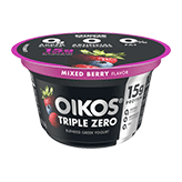 Oikos Organic Triple Zero Mixed Berry Nonfat Greek Yogurt, 5.3 Ounce -- 12 per case.