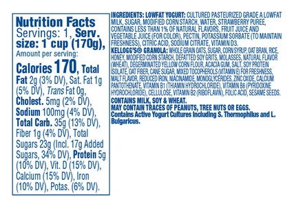 Yocrunch Strawberry Yogurt with Granola, 6 Ounce -- 12 per case.