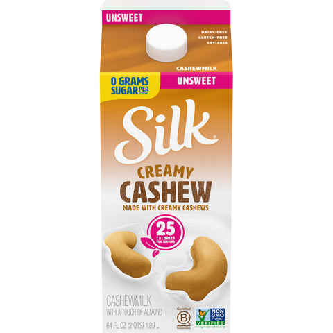 Silk Unsweetened Cashewmilk, 64 Ounce -- 6 per case