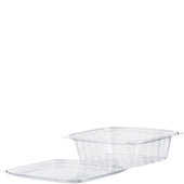 Dart ClearPac® CONTAINER PLASTIC CLEAR SQUARE COMBO W/ FLAT LID 24 OZ