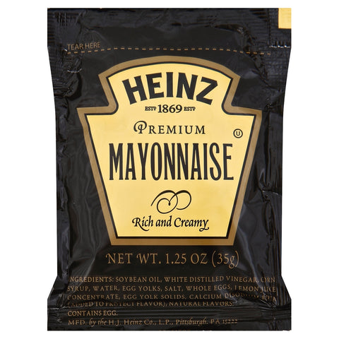 Heinz® MAYONNAISE PREMIUM BLACK SACHET SINGLE SERVE POUCH 534630/78002910