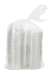 Bowl Plastic Pet Clear Tamper Resistant W/ Dome Lid 8 Oz