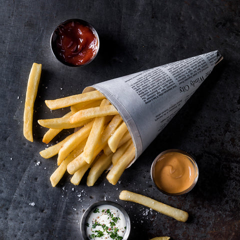 Infinity 3/8 inch Straight Cut Fries, 5 Pound -- 6 per case.