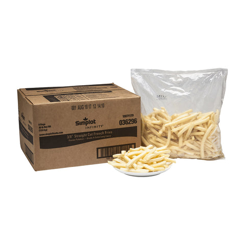 Infinity 3/8 inch Straight Cut Fries, 5 Pound -- 6 per case.