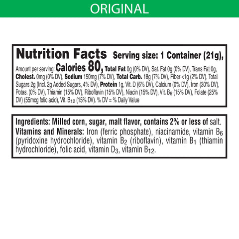 Cereal Corn Flakes Simple Serve 96 Case 0.75 Ounce