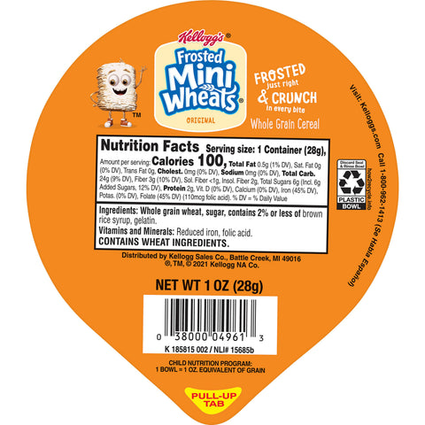 Cereal Frosted Miniature Wheat Bite Size 96 Case 1 Ounce