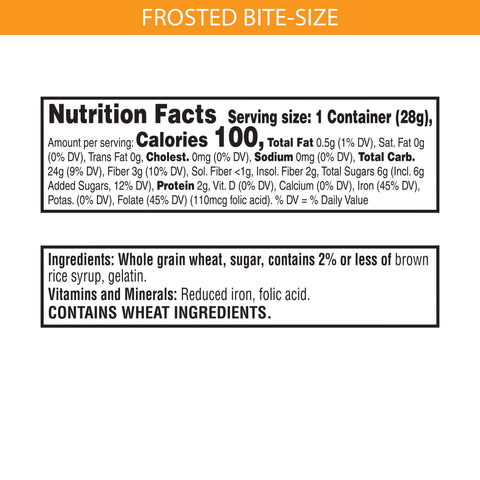 Cereal Frosted Mini-wheats® Bite Size Bowl Pack