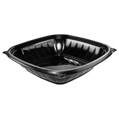 Bowl Plastic Black Square 32 Oz