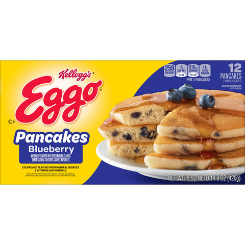 Eggo Blueberry Pancake, 1.23 Ounce -- 96 per case.