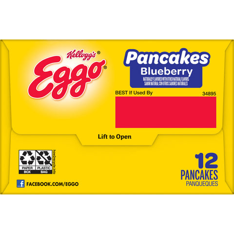 Eggo Blueberry Pancake, 1.23 Ounce -- 96 per case.
