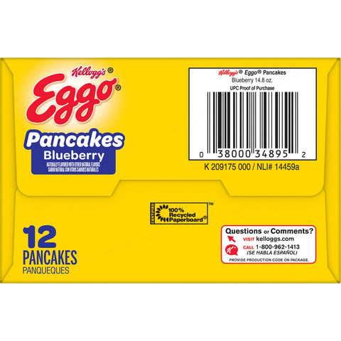 Eggo Blueberry Pancake, 1.23 Ounce -- 96 per case.