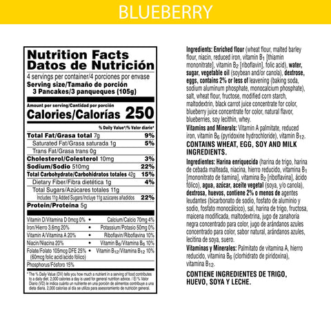 Eggo Blueberry Pancake, 1.23 Ounce -- 96 per case.