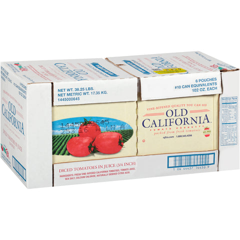 Old California ® ¾” Diced Tomatoes in Juice, 102 oz.