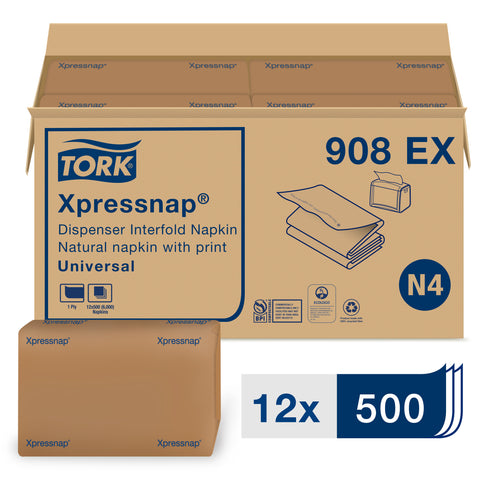 Napkin Dispenser Eviromental Print Natural 1-ply 8.5x13