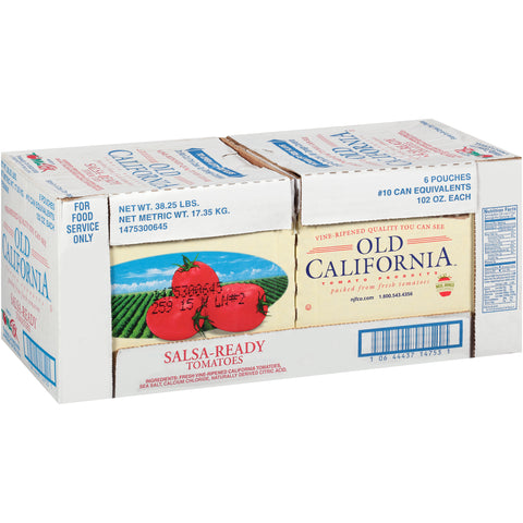 Old California ® “Salsa-Ready” Chopped Tomatoes in Juice, 102 oz.