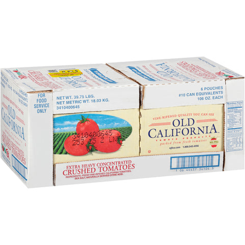 Old California ® Extra Heavy Concentrated Crushed Tomatoes, 13%, 106 oz.