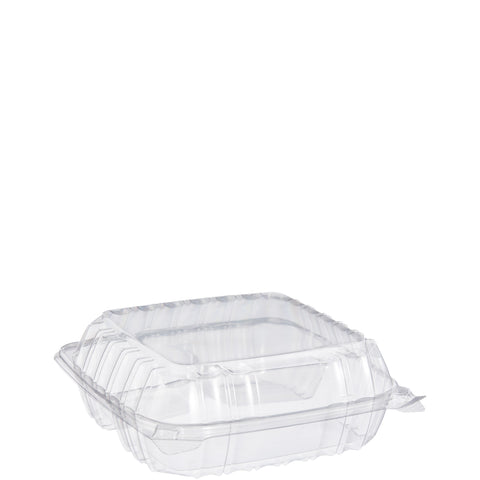Dart ClearSeal Oriented Polystyrene Clear Hinged Lid Container, 8 1/4 x 3 x 8 1/4 inch -- 250 per case