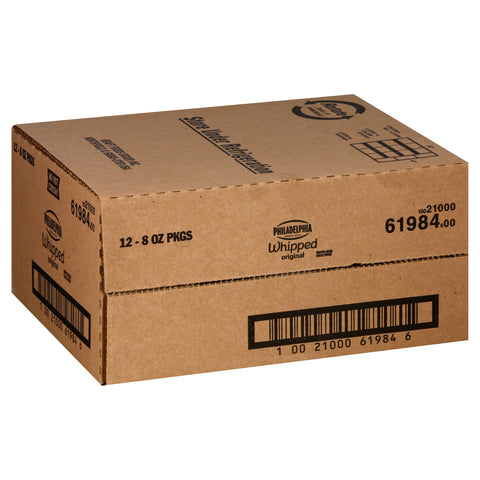 Kraft Philadelphia Whipped Plain Cream Cheese Spread, 8 Ounce -- 12 per case.