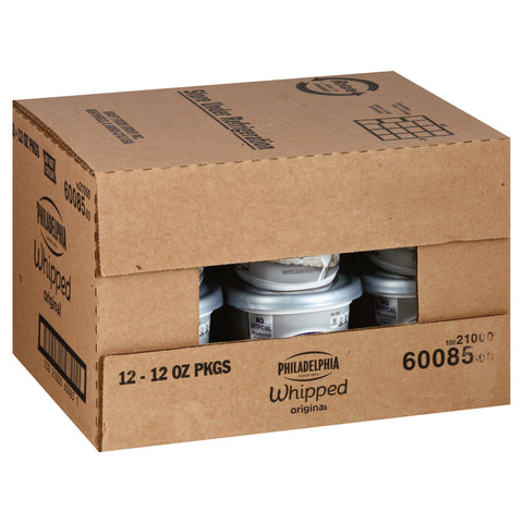 Philadelphia Plain Whipped Cream Cheese, 12 Ounce Container -- 12 per case