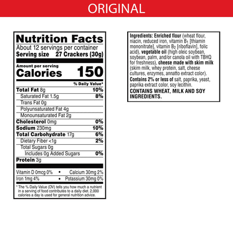 Sunshine Cheez It Grooves Original Crackers, 3.25 Ounce -- 12 per case.