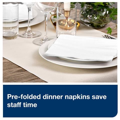 Tork 1 Ply White Paper 1/4 Fold Universal Dinner Napkin, 17 x 17 inch -- 4008 per case
