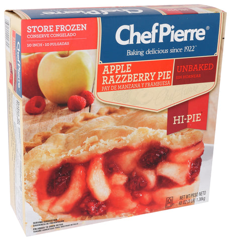 Sara Lee Chef Pierre Unbaked Apple Raspberry Hi Pie, 10 inch -- 6 per case.