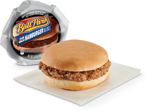 Ball Park Hamburger Sandwich, 3.8 Ounce -- 12 per case.