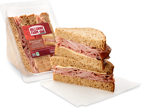 Hillshire Farm Black Forest Ham and Swiss Hearty Wedge Sandwich, 0.516 Pound -- 6 per case