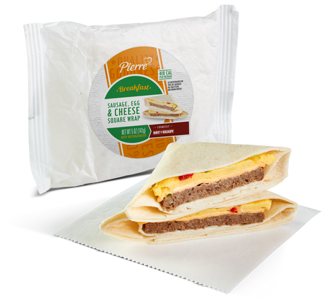 Hot 'n' Ready® SANDWICH SAUSAGE EGG & CHEESE PRODUCT SQUARE WRAP 5 OZ 10000055557