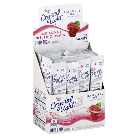 Crystal Light Raspberry On The Go Drink 120 Case .94 Pound