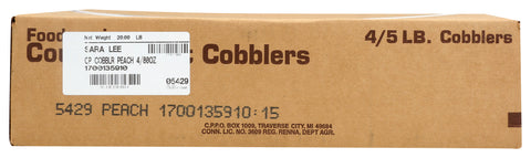 Sara Lee Chef Pierre Peach Cobbler, 5 Pound -- 4 per case.