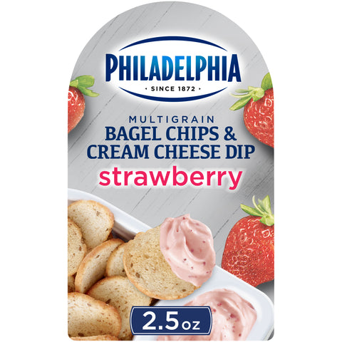 Philadelphia BAGEL CHIPS CREAM CHEESE DIP STRAWBERRY SNACKS