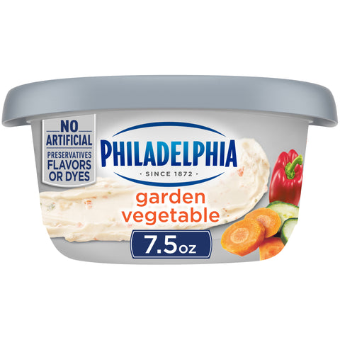 Philadelphia Garden Vegetables Cream Cheese Spread, 8 Ounce -- 12 per case.