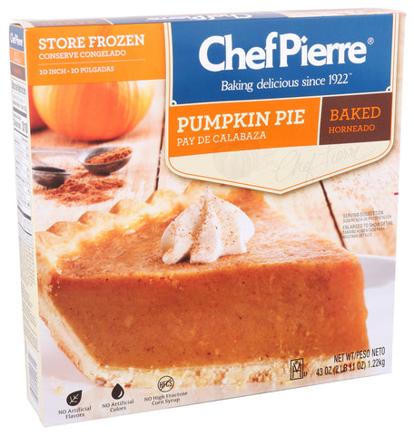 Pie Pumpkin Open Face Pre-baked 10