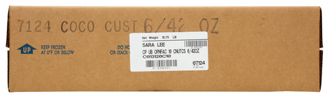 Sara Lee Chef Pierre Unbaked Coconut Custard Open Face Pie, 10 inch -- 6 per case.