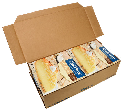 Sara Lee Chef Pierre Unbaked Coconut Custard Open Face Pie, 10 inch -- 6 per case.