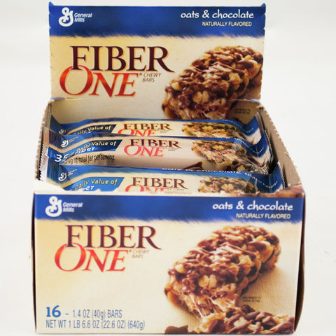 General Mills Original Oat and Chocolate Fiber One Cereal Bar, 22.6 Ounce -- 8 per case.