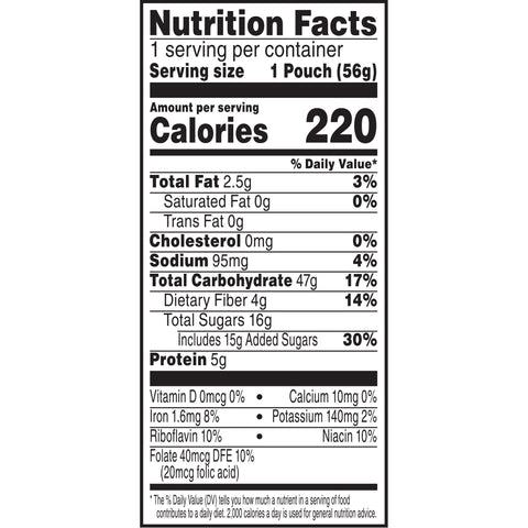 Cereal Granola Low Fat Crunchy Clusters Pouches