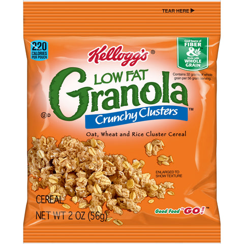 Cereal Granola Low Fat Crunchy Clusters Pouches