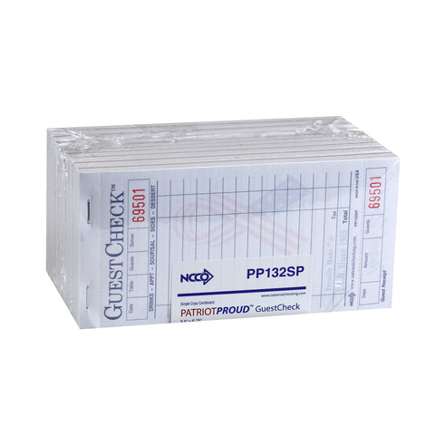 National Checking GUEST CHECK PATRIOT PROUD 1 PART WHITE