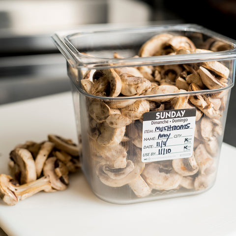 Label Trilingual Item/date/use By Removable Black Sunday 2x2