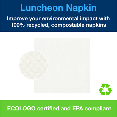 Napkin Luncheon White 1-ply 13x11.5
