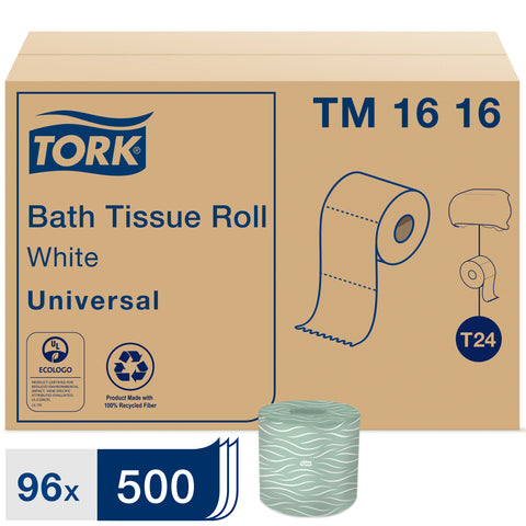 Tork Universal TISSUE BATH ROLL WHITE 2-PLY 3.8X4.5