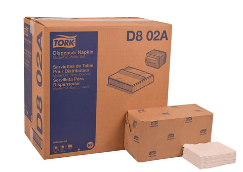 Tork 1 Ply White Advanced Masterfold Dispenser Napkin, 12 x 17 inch -- 6000 per case